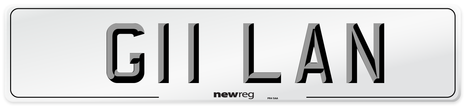 G11 LAN Number Plate from New Reg
